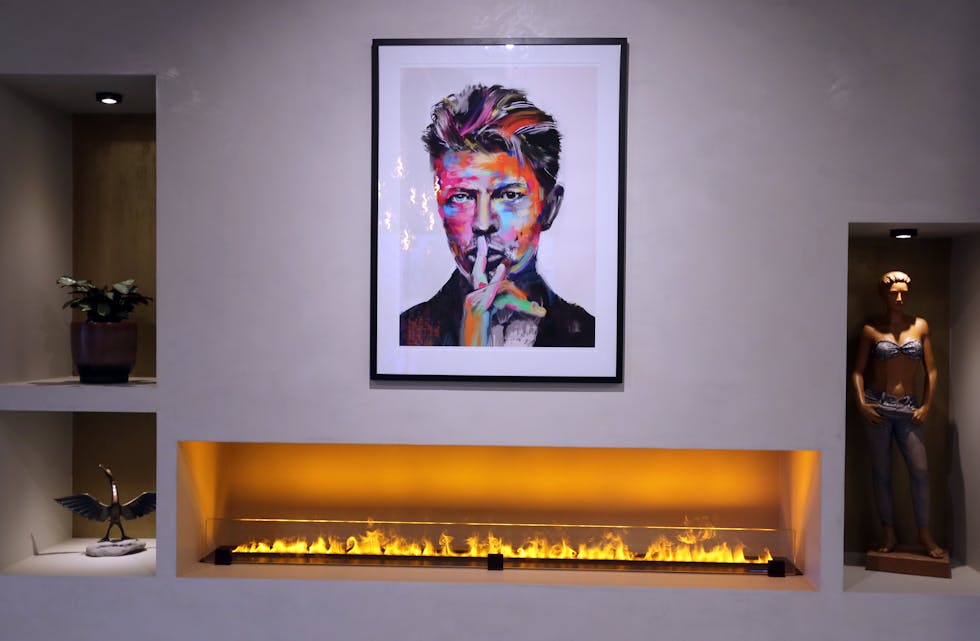EN SELVFØLGE: Ethvert rørleggerfirma bør da ha et David Bowie-portrett i resepsjonen!