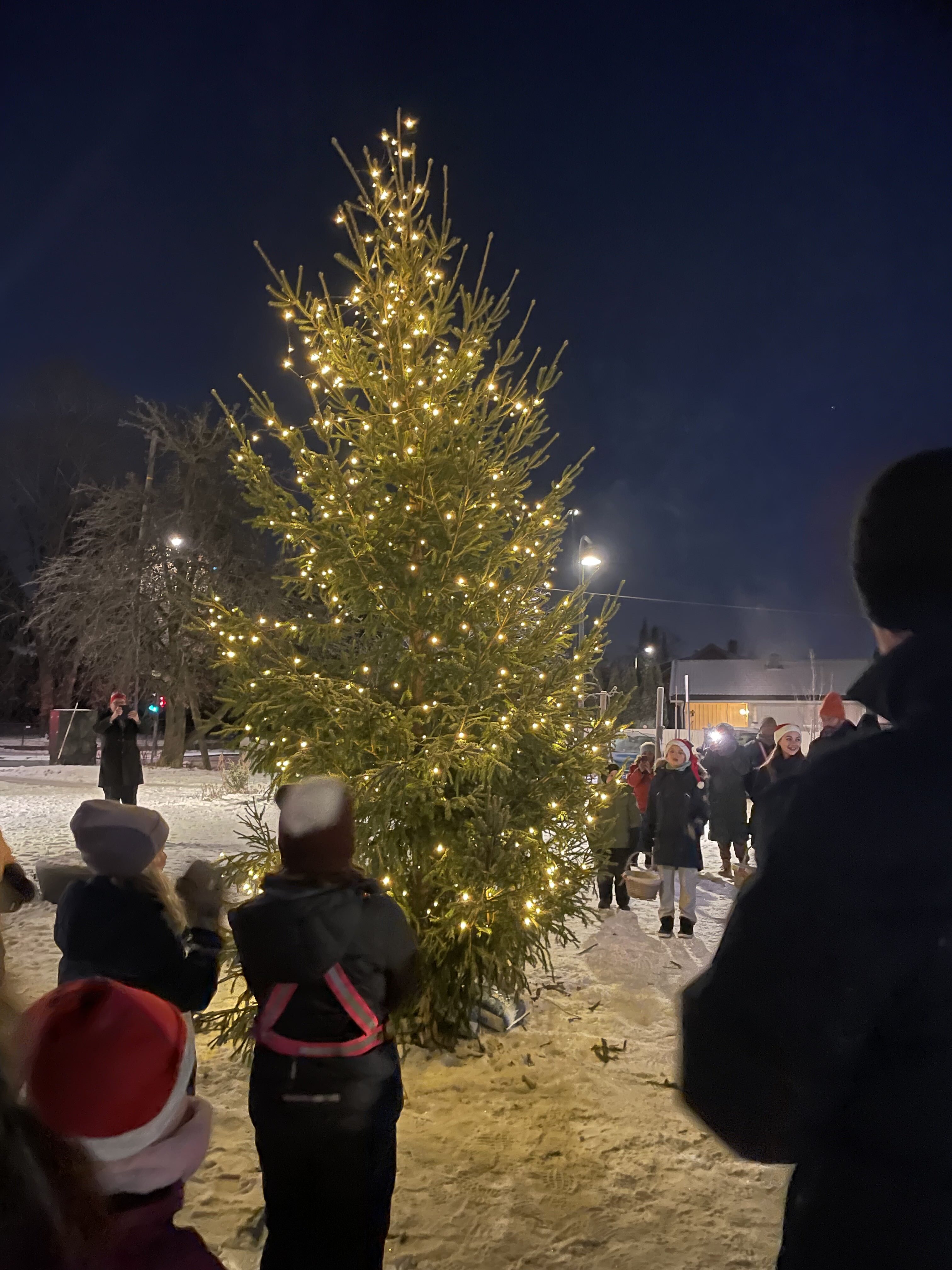 LYSER OPP: Julegrana er tent og nå kan jula komme!