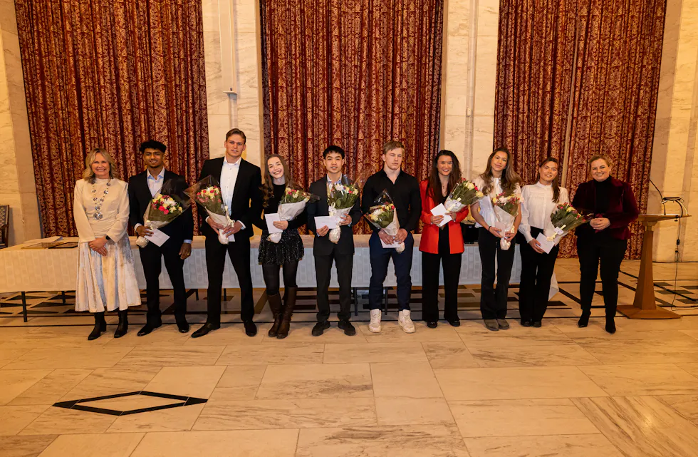Til venstre ved siden av Ordfører har vi Egilsten Pius Amarasekara og til høyre ved siden av byråd har vi Maria Tronrud. (Foto: Sturlason /Oslo kommune)