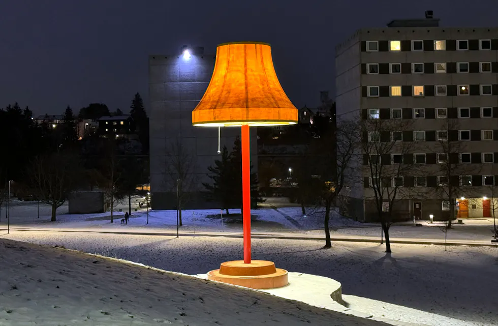 Lampa på Haugenstua. Foto: Eyvind J. Schumacher, Oslo Kommune