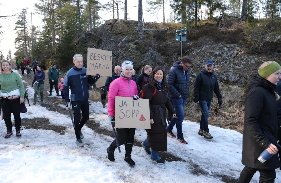 SOPP-ELSKER: Det er sjeldne sopper i området som planlegges utbygd. Flere av protestene gikk på ønsket om å bevare det biologiske mangfoldet.