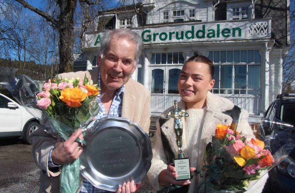VINNERE: Frank Fossum og Maria Tronrud får prisen årets idrettsleder og årets idrettsutøver i Groruddalen for 2023.