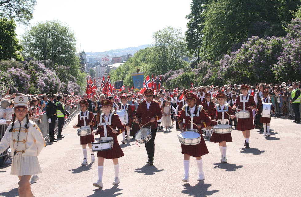 GLADE KORPSMUSIKANTER: Skolekorpset på Nordtvet skole viste seg fram.
