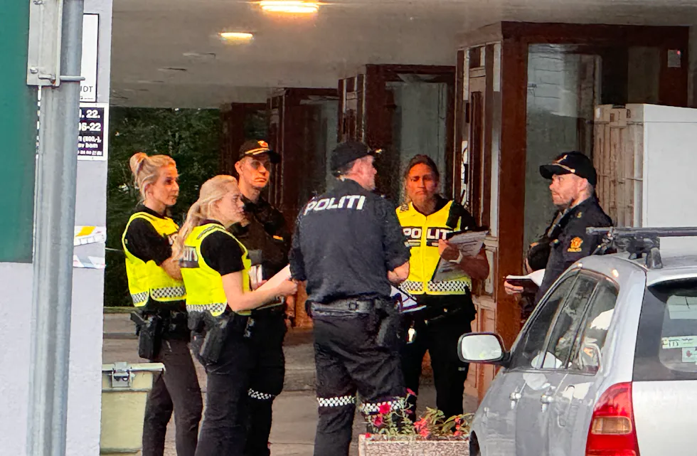 Politiet rykket ut med store styrker etter meldinger om at det var avfyrt skudd på Ammerud.
