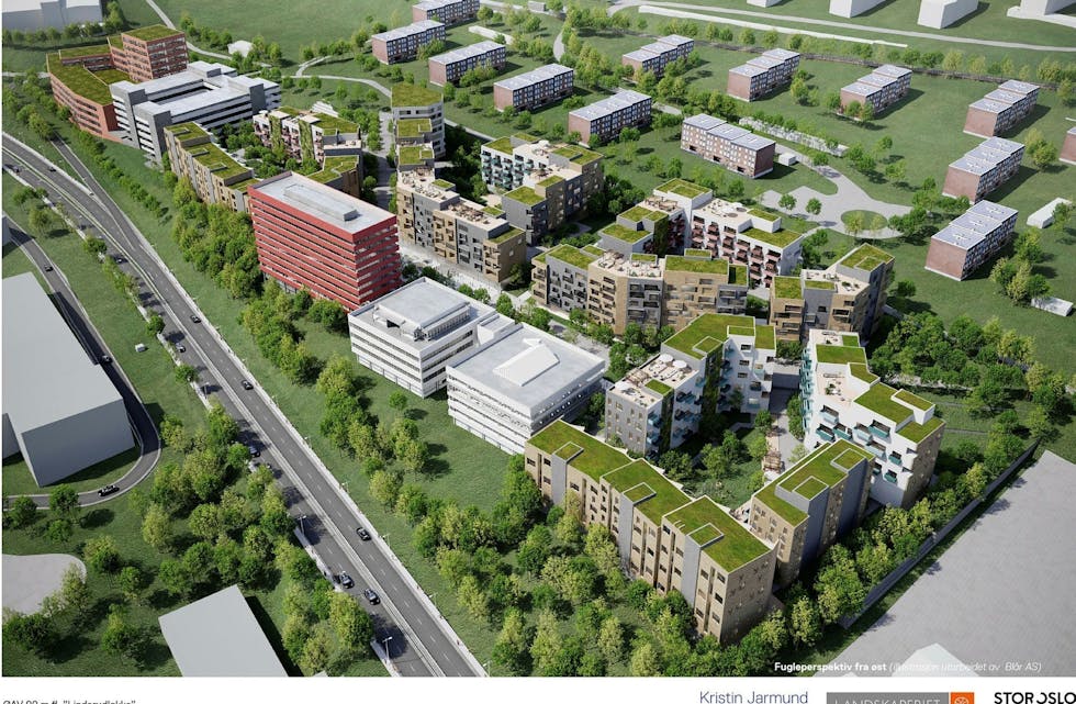 Plantegning for Linderudløkka. (Ill. Stor-Oslo Eiendom)