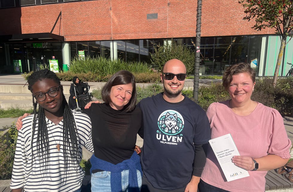 Celeste Osei (f.v), Katrin Schauer, David Aas Correia og Bjørg Augestad Ims.