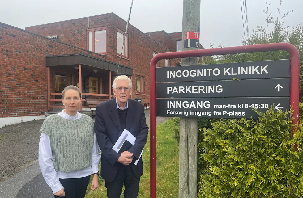 SKUFFET: Vibeke Wold og Kleiv Fiskvik er begge dypt bekymret for hvilke konsekvenser nedleggelsen av Incognito-klinikken vil få for både pasienter og ansatte.