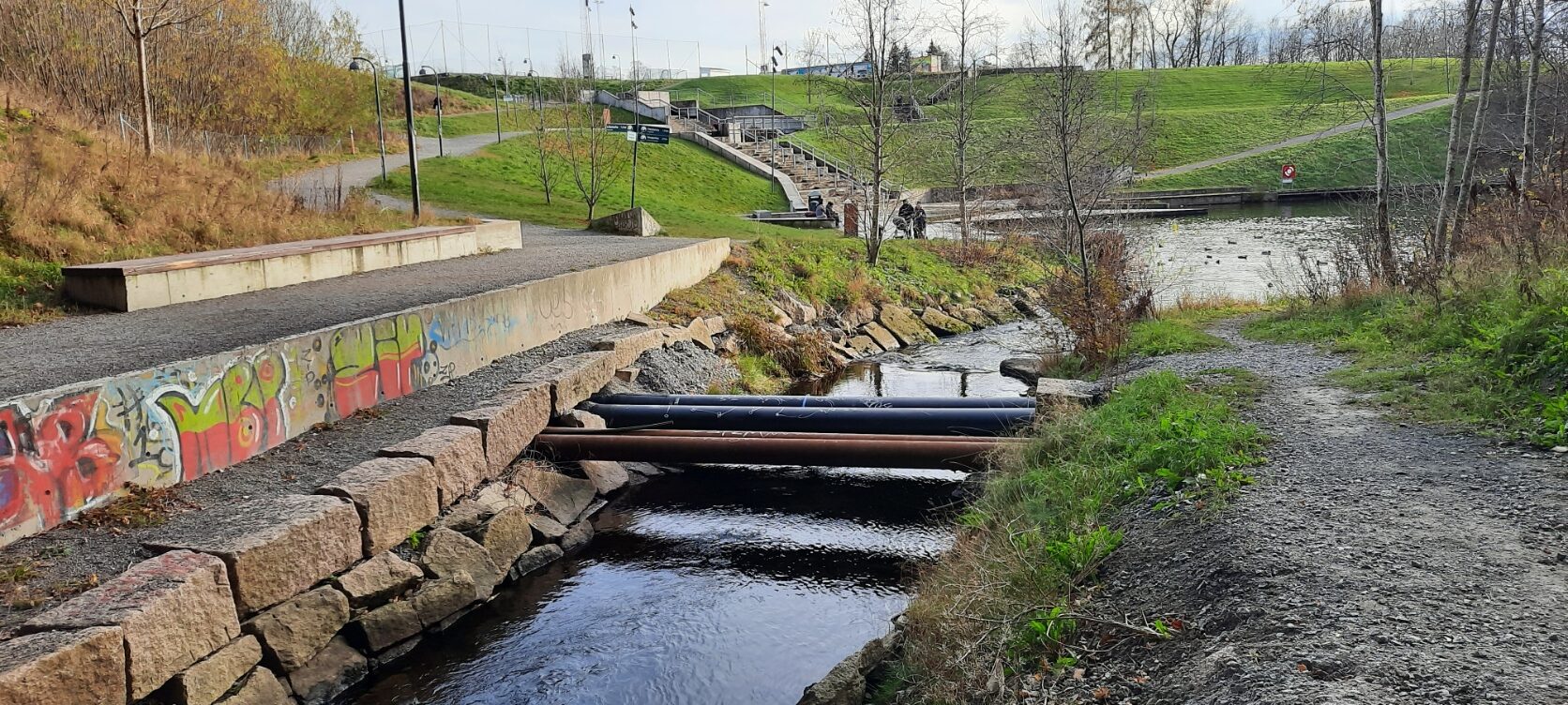 Grorudparken med rør