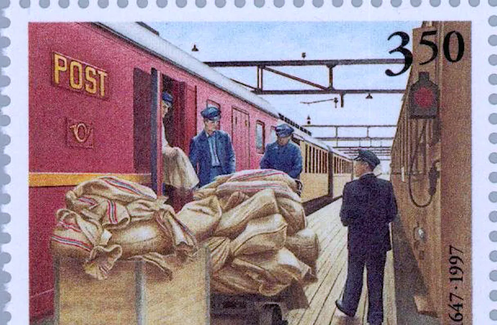 POSTFØRING MED TOG - ØSTBANEN 1950-TALLET: Foto Posten