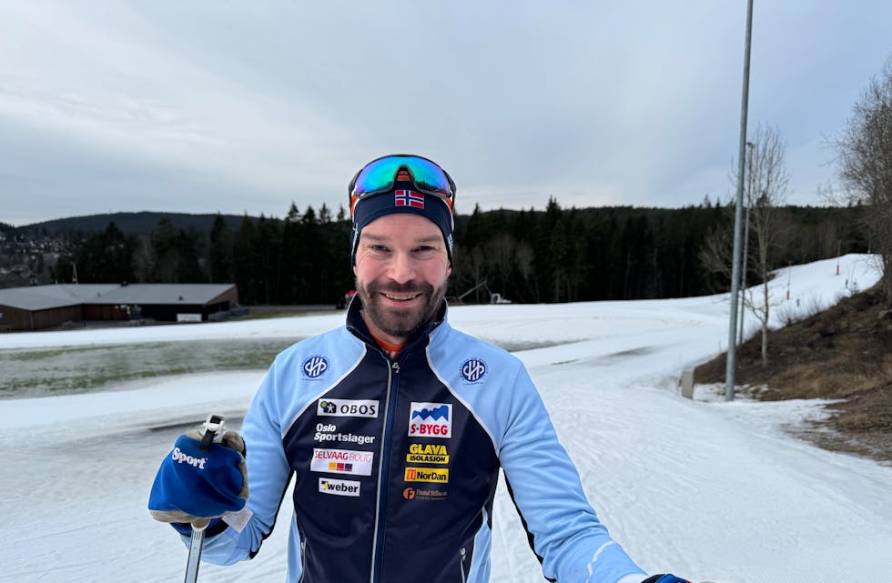 DEN SOM VENTER PÅ NOE GODT..: Kristian Braaten fra Stovner har ikke fått viljen sin sin riktig ennå, men mens han venter på snø i marka har han det fint i Lillomarka arena.