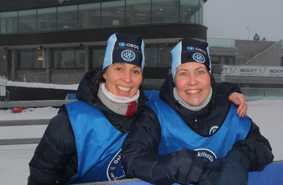 KLARE FOR HELGEN: Line Nesbakken (t.v.) og June Rasch-Olsen i HSIL gleder seg til årets skifestival i Holmenkollen.