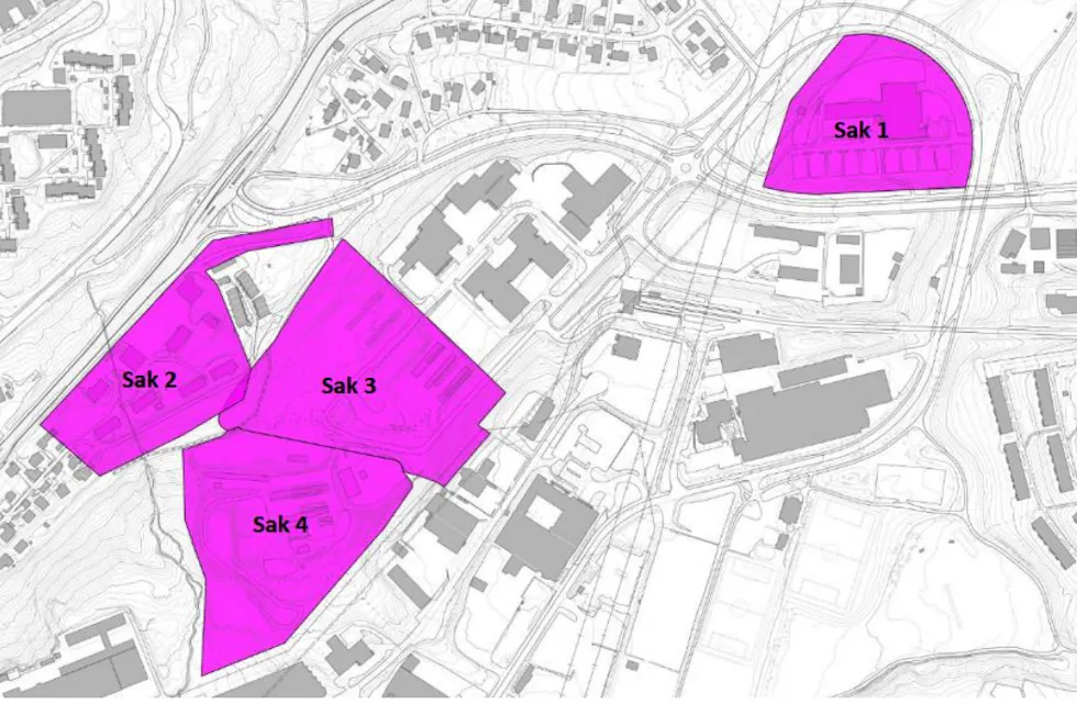 ROMMEN: Det er fire ulike byggeprosjekter som nå jobbes med på Rommen. Sak 1 gjelder Haavard Martinsens vei 54. Sak 2 er Trondheimsveien 529. Sak 3 er Nedre Rommen 9-11. Sak 4 er Nedre Rommen 13.