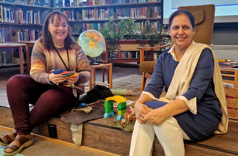 Hilde Lin (f.v) og Shabnam.