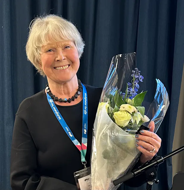 EN FORTSATT RESSURS: Grete Horntvedt (H) mener at eldre fortsatt er sterke ressurser. Her fra landsmøtet til Senior Høyre, der hun ble valgt til leder.