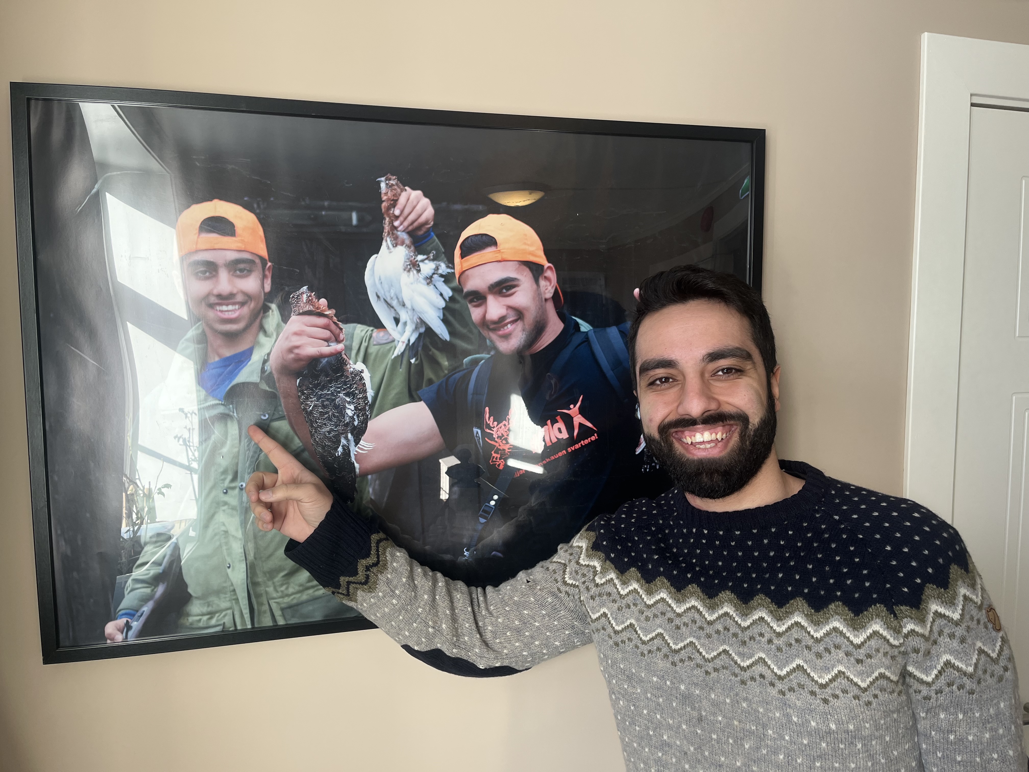 FANT SIN VEI: Her minnes daglig leder i Wild X, Amir Ranjbar, sin første rypefangst. Det var denne dagen Amir skjønte hva han ville bruke resten av livet sitt på.