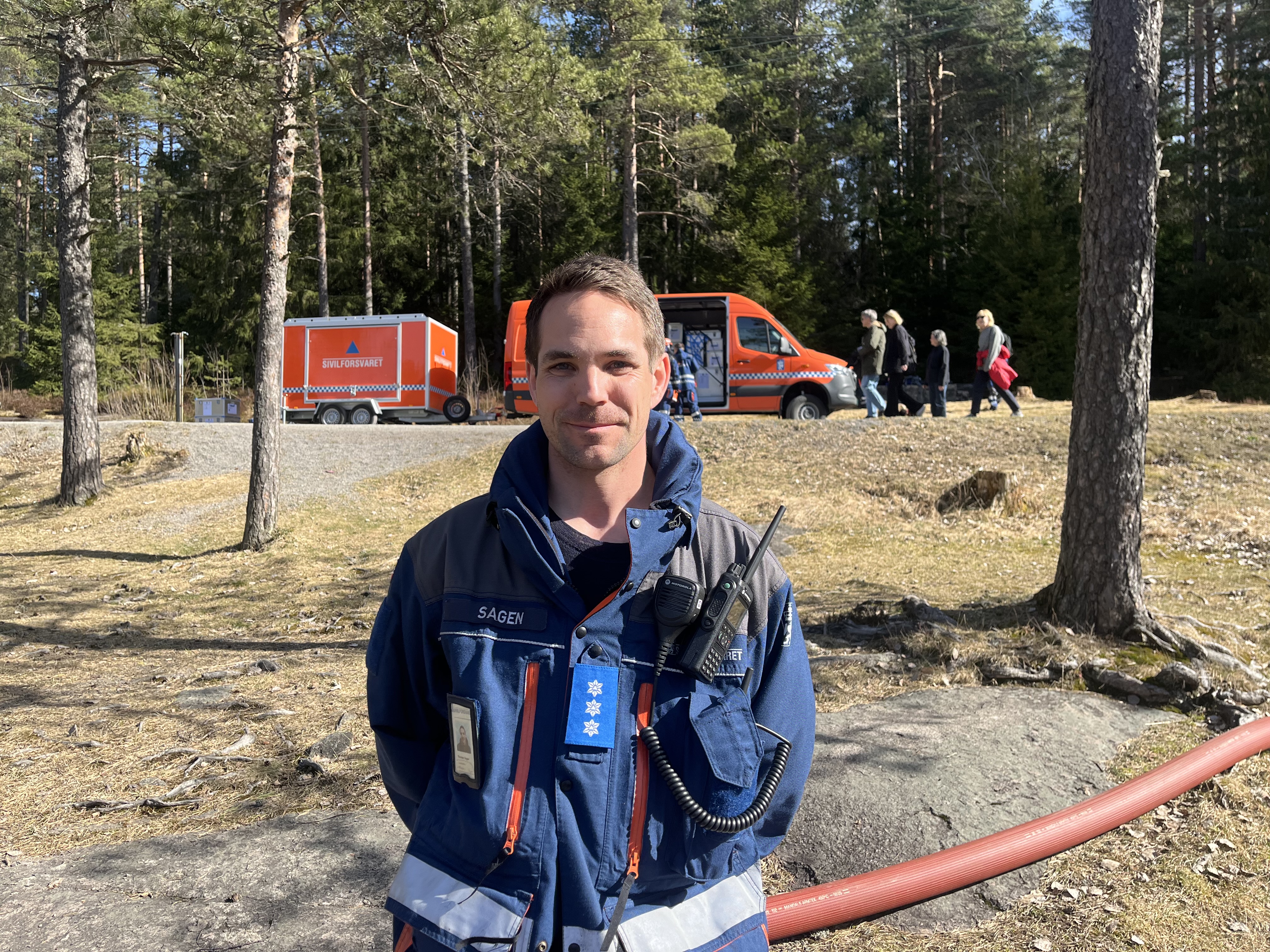 BIDRO MED KOMPETANSE: Lialeder Thomas Foss Sagen kunne bidra med ekstra god kompetanse under brannslukkingsøvelsen.