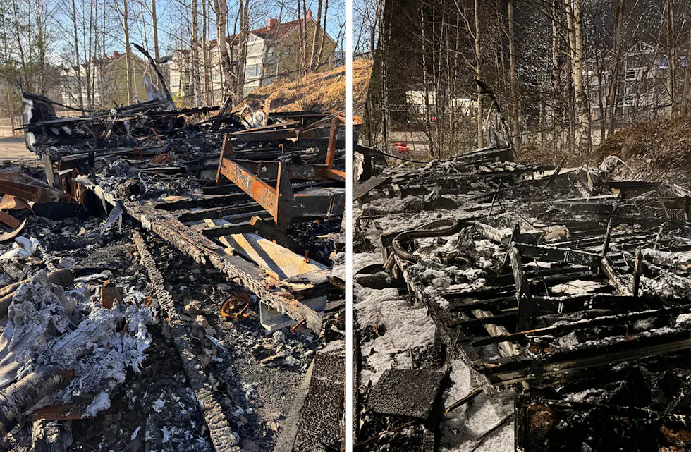 Bildet til venstre er tatt denne uken, mens bildet til høyre ble tatt i november.