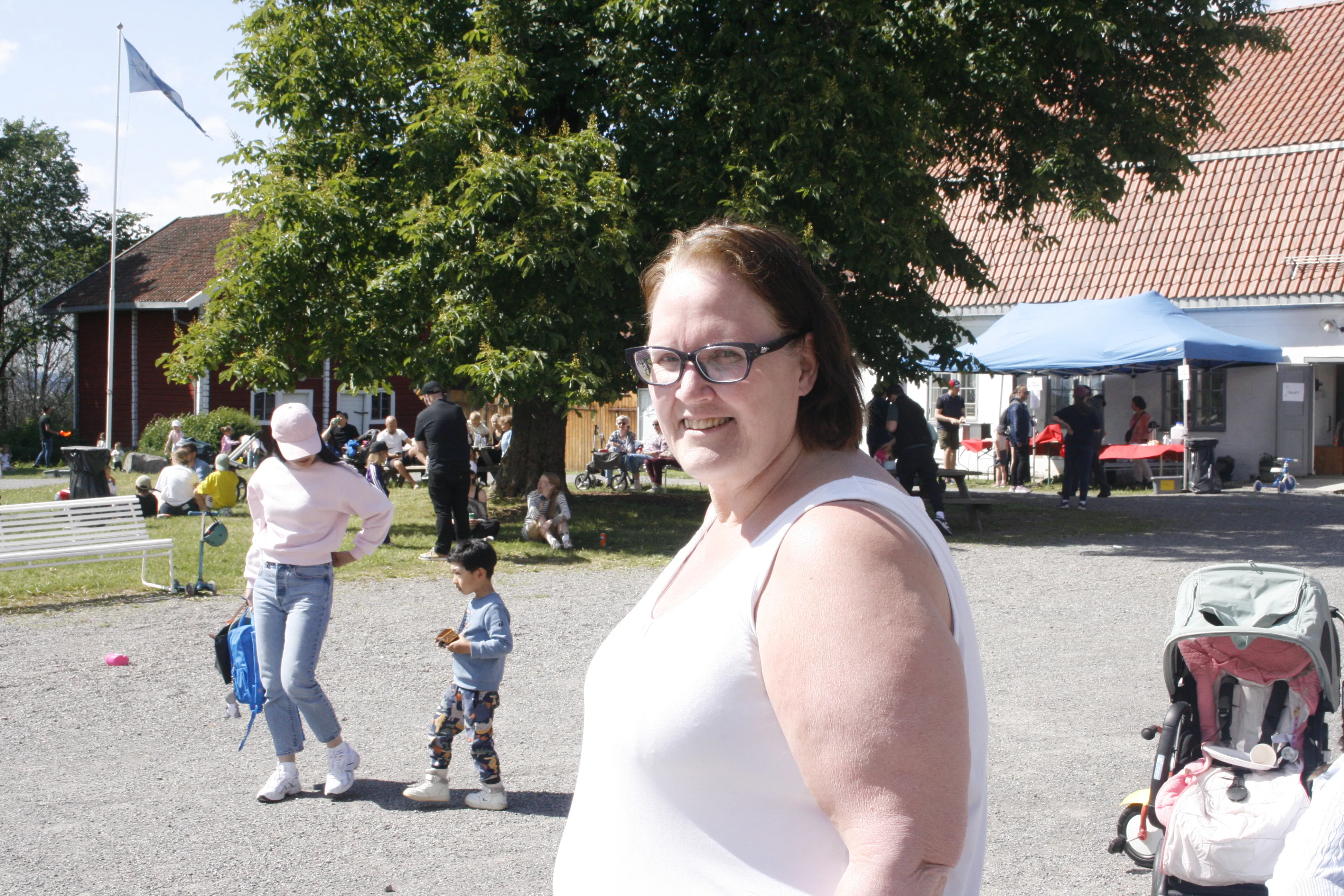 GODT FORNØYD: Anita Myhre er en av ildsjelene bak Barnas dag. Vårens utgave er den best besøkte hittil.
