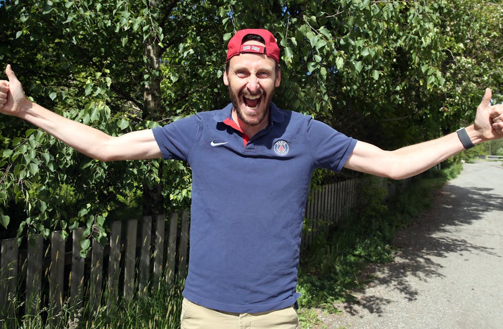 LYKKELIG MANN: Etter å ha opplevd tilbakeslag for det franske landslaget og favorittklubben Paris Saint-Germain (PSG) de siste årene, kunne Christophe Mangion fra Refstad endelig juble over at hans franske favorittlag fra barnsben av for første gang sikret seg Champions League-trofeet.