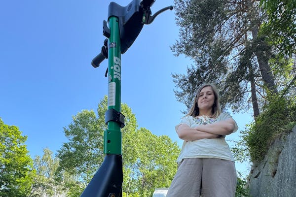 IKKE TILHENGER: Mens noen politikere innledet sitt kritiske synspunkt på elsparkesyklene med å innrømme at de selv er brukere, var Sunniva Bratsberg tydelig på at hun verken er bruker av eller er begeistret for de elektriske tohjulingene.