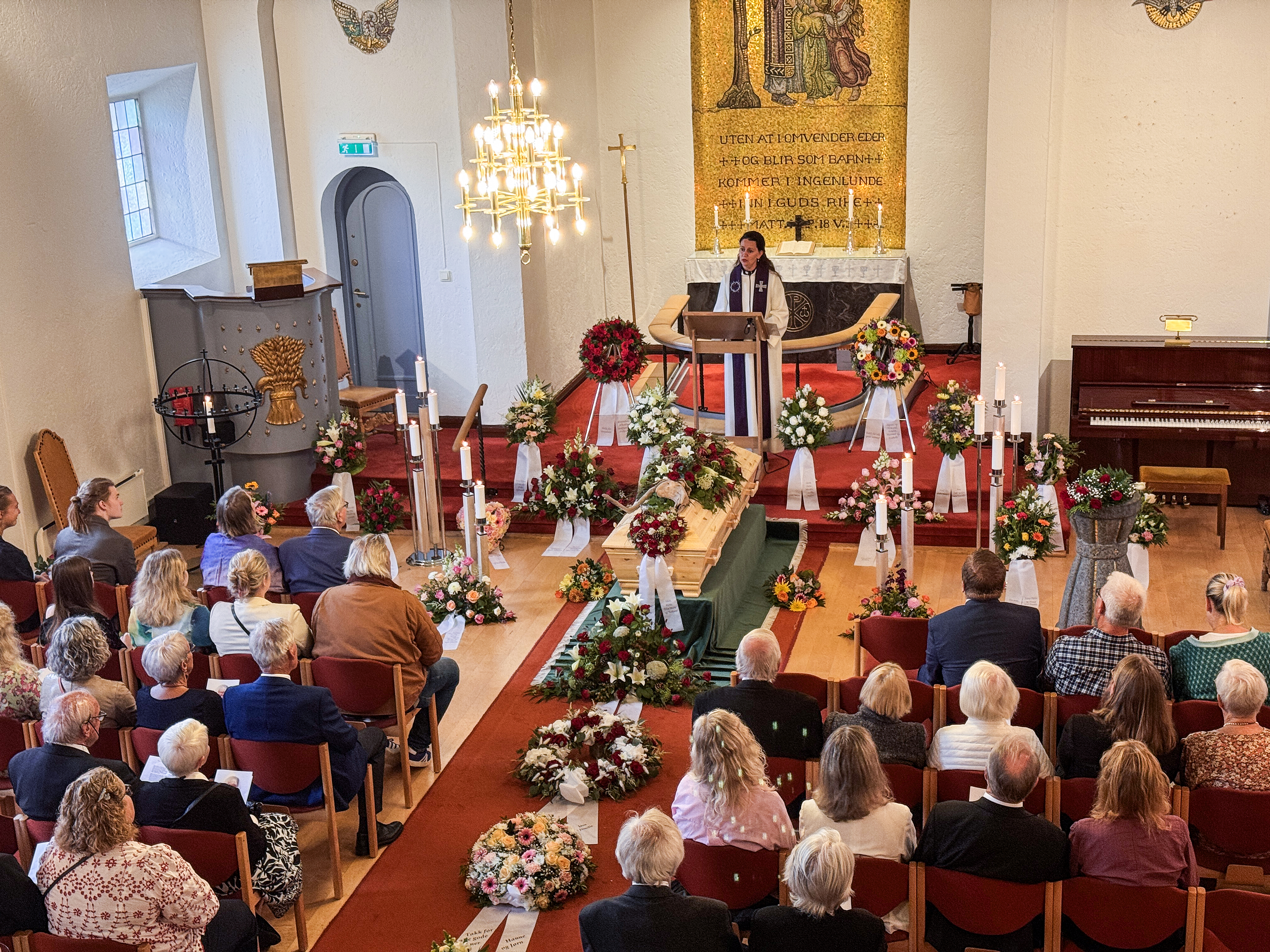 Sidsel Torbo ble begravet fra Høybråten kirke 30. juli 2025.