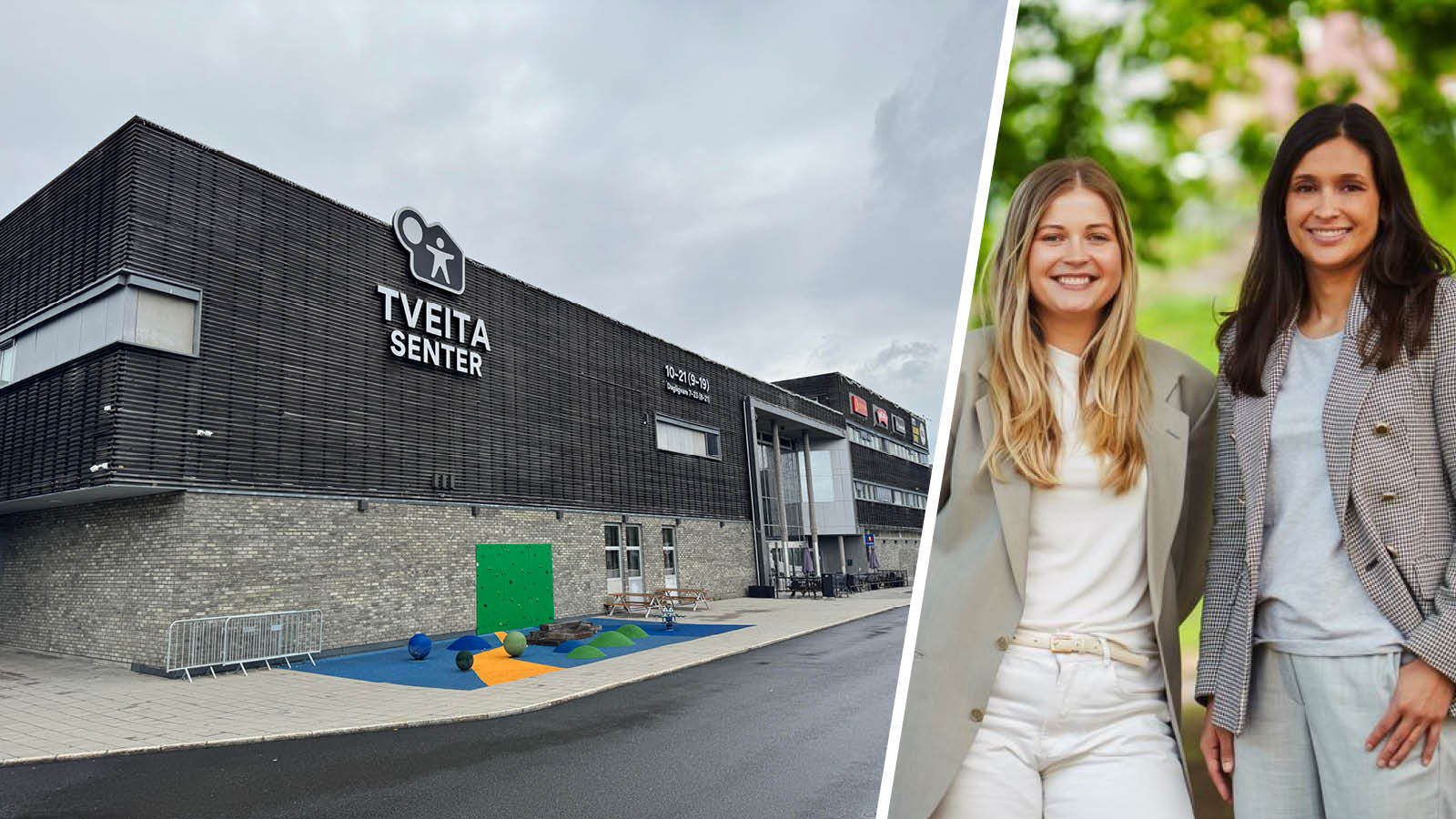 VEKST: OBOS deler ferske tall som er hyggelig lesing for Tveita Senter. Her med Amalie Dybvik (t.v.) og Pauline Johansen.