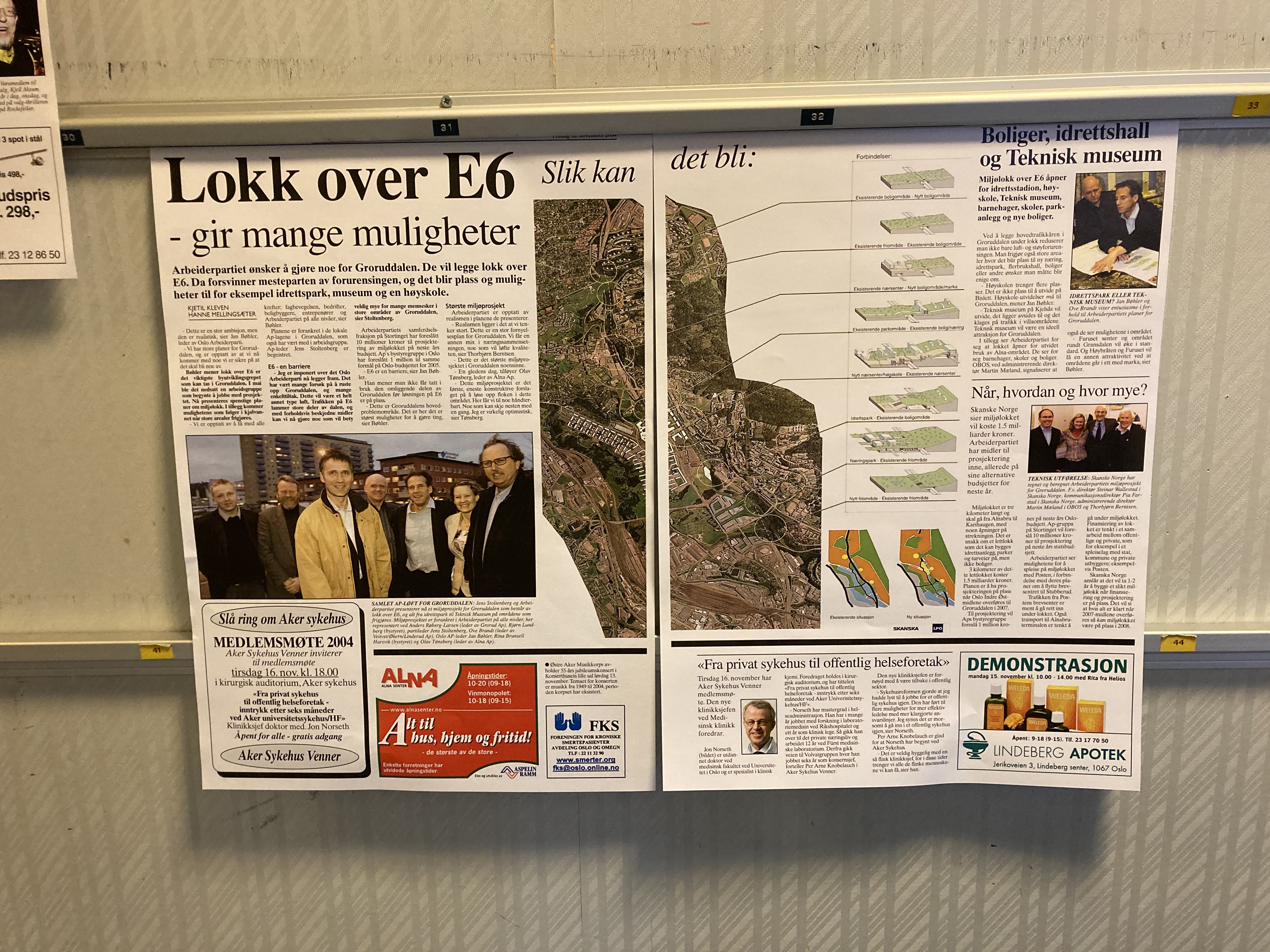 Reportasjen i Akers Avis Groruddalen. 12. november 2004. En glad gjeng med store ambisjoner for Groruddalen.