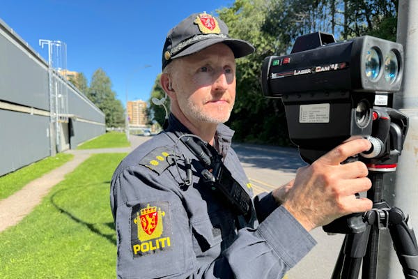 LUTVANN: 9 bilister fikk forenklet forelegg etter at laseren målte dem i for høy hastighet. En mistet lappen.