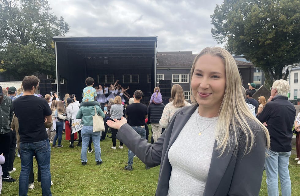Julie Solberg Schultzen, innholdsprodusent i Selvaag Eiendom, var godt fornøyd med oppmøtet.