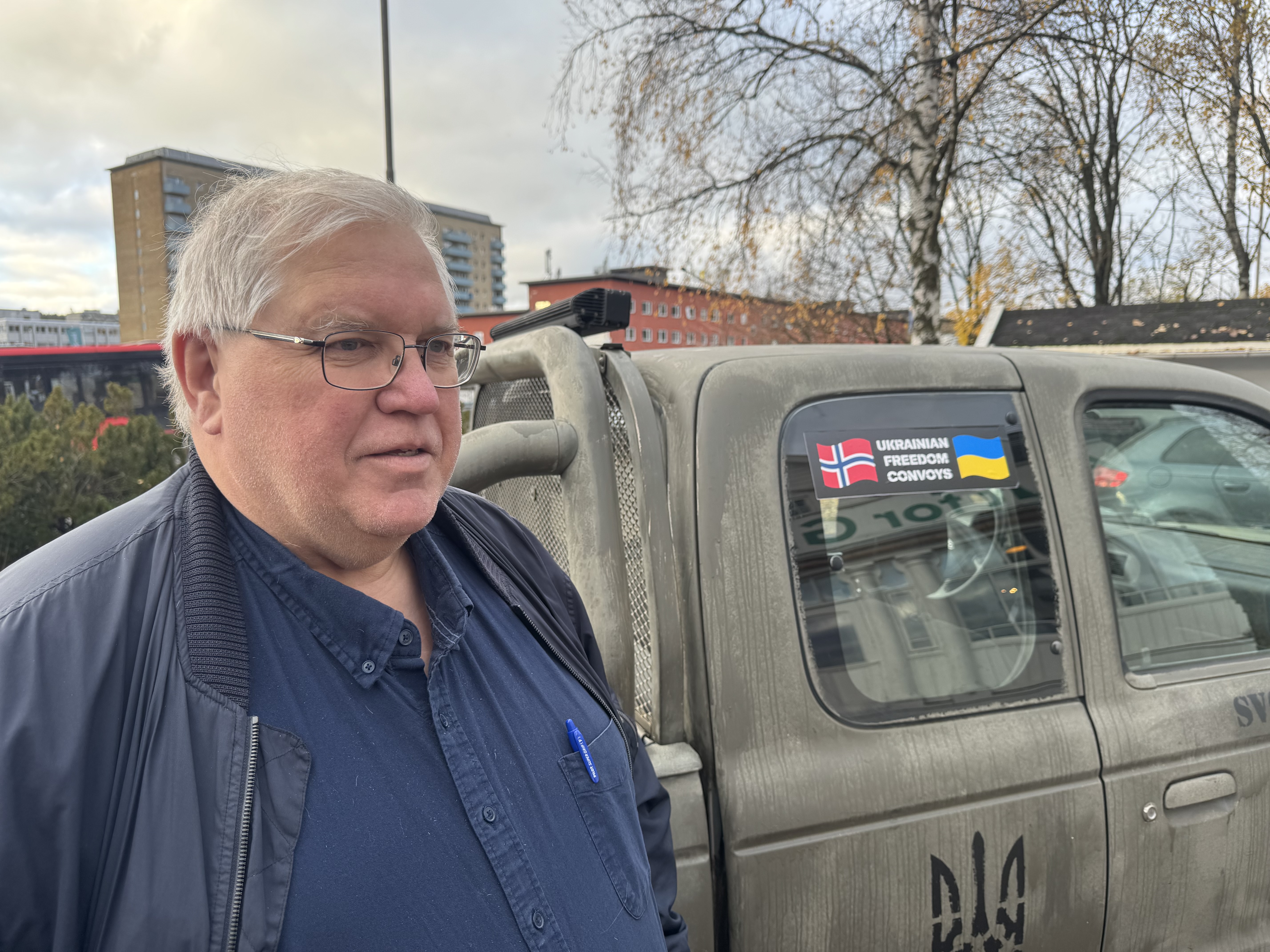 FØR AVREISE: Vidar Solberg møtte avisa før ferden til Ukraina startet. 