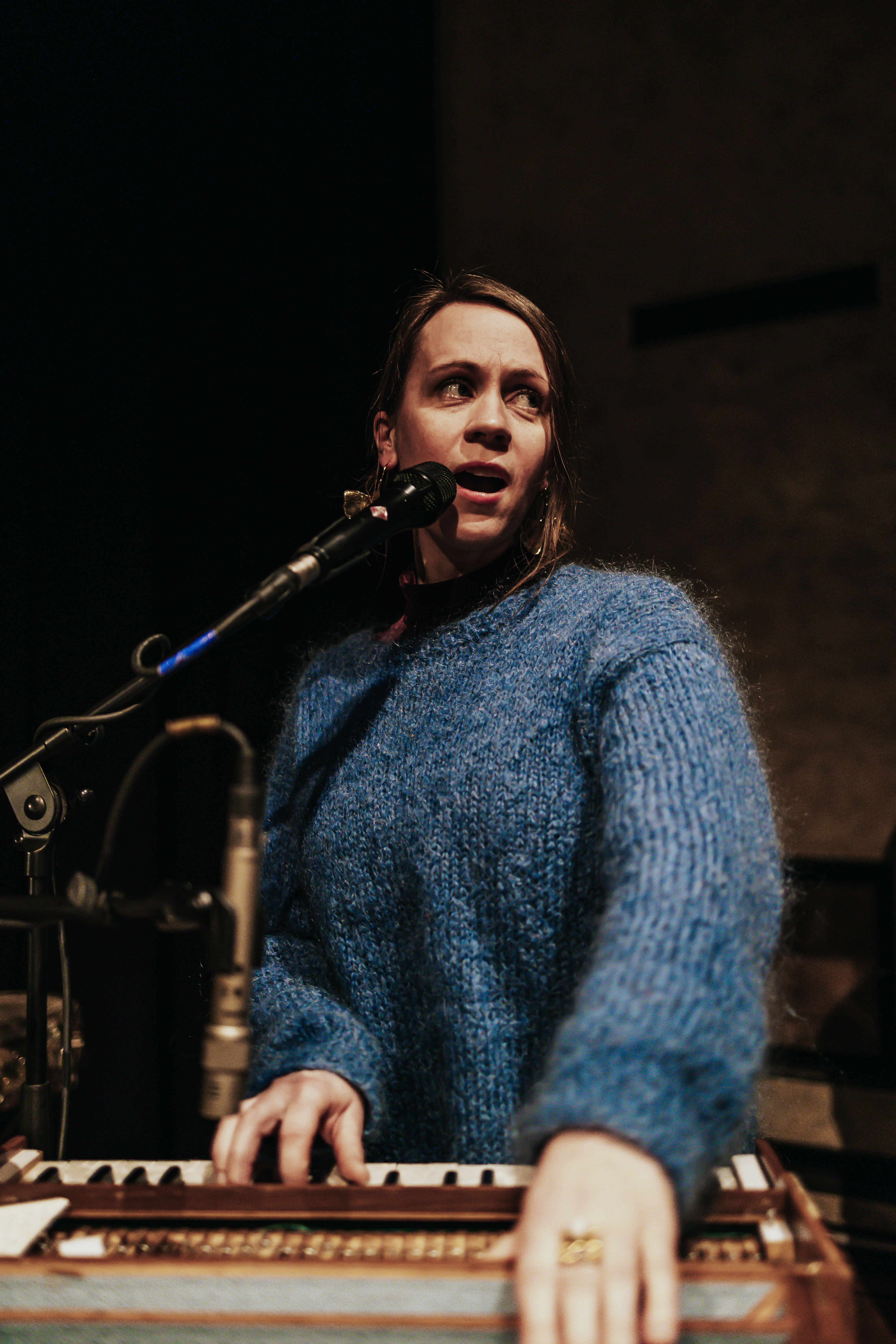 PUST I BAKKEN: Lørdag klokka 17 spiller Ane Bjerkan julemusikk og egne låter i den store salen på Bånkall gård (Foto: Tomas Koc).