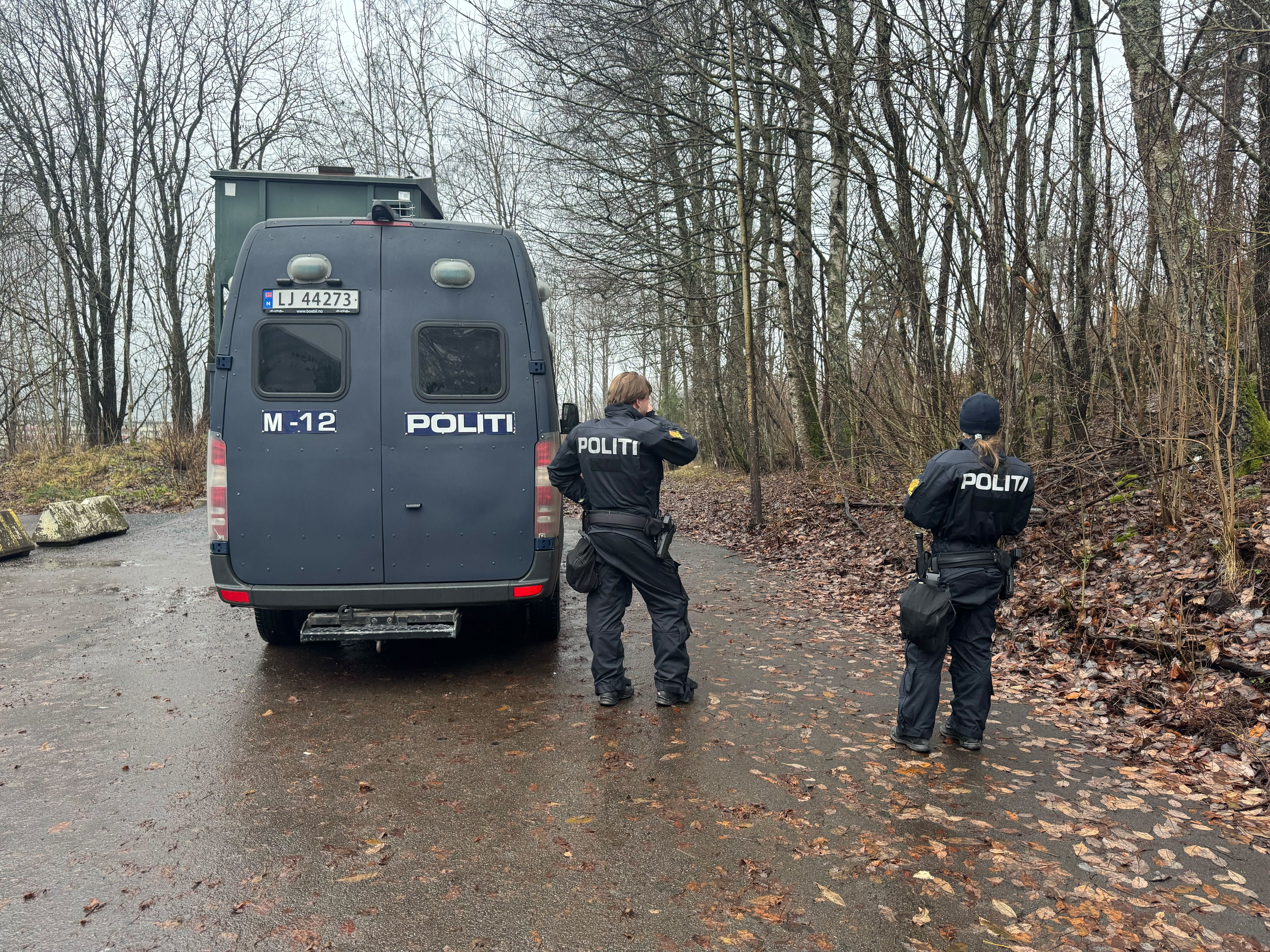 TUNGT KJØRETØY: Det var en såkalt MIK-bil som rykket ut til Lindeberg onsdag ettermiddag.