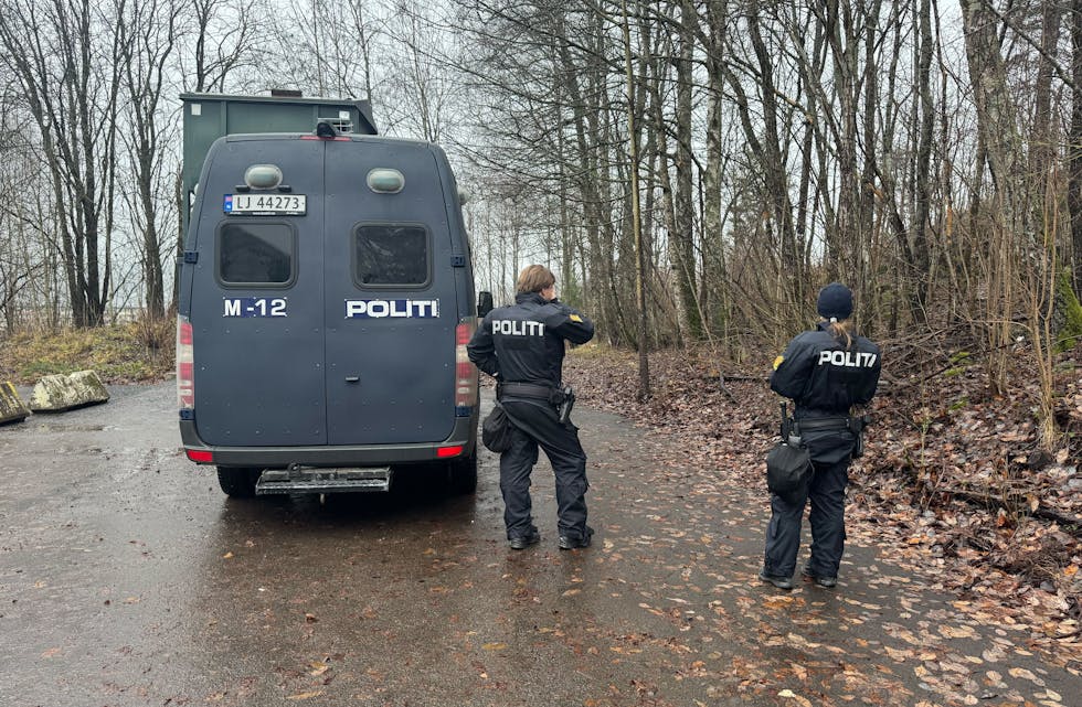 TUNGT KJØRETØY: Det var en såkalt MIK-bil som rykket ut til Lindeberg onsdag ettermiddag.