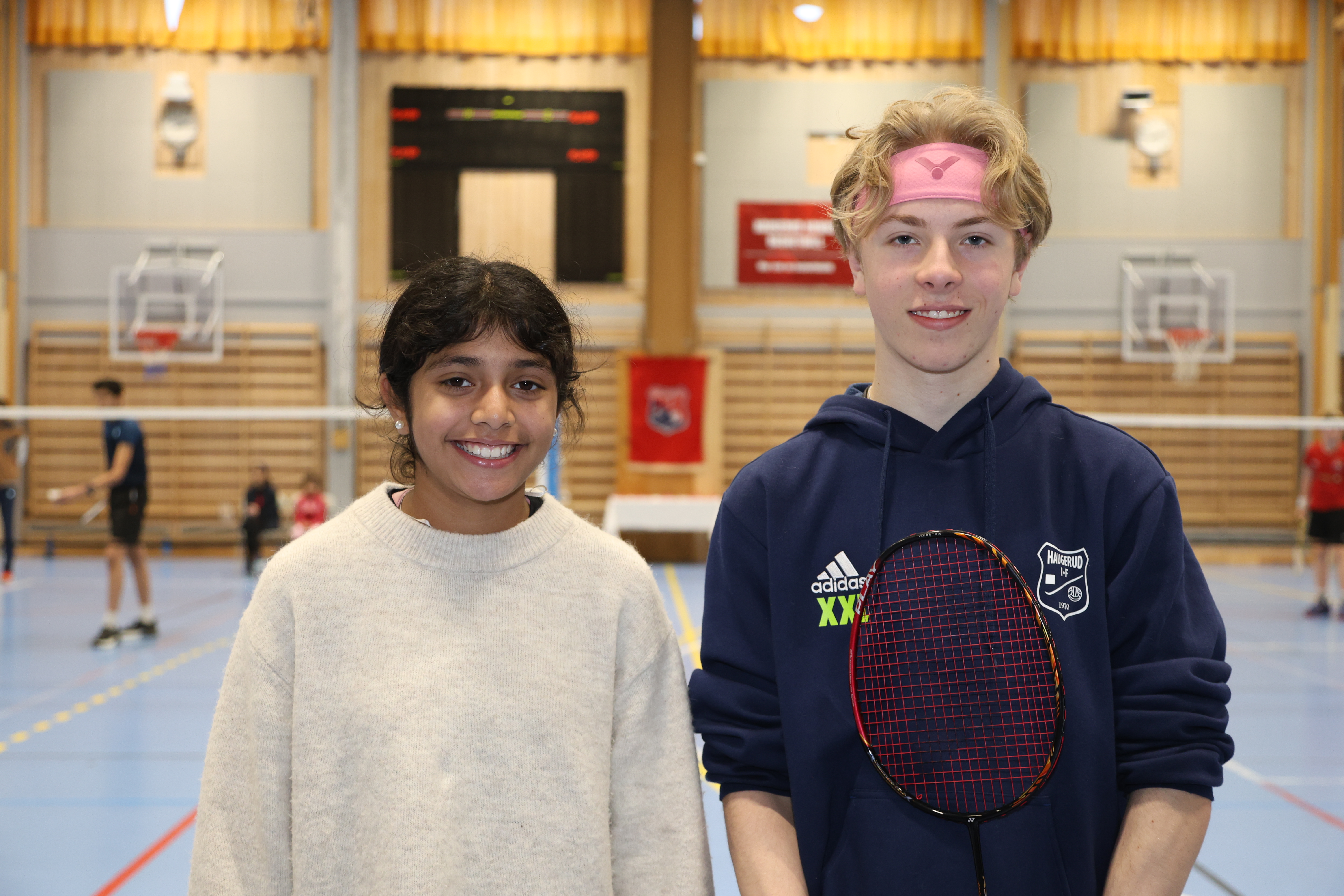 SPENTE SPILLERE: Pretika (11) og Oscar (16) deltok begge i Haugerud Cup og setter mest pris på å ha det gøy på banen.