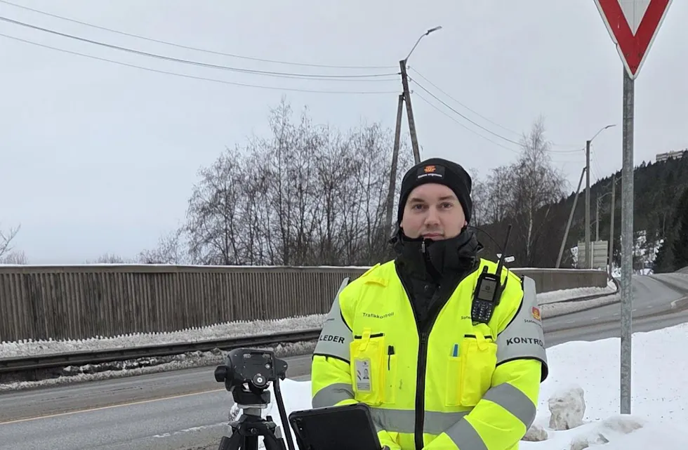 Inspektør Kim Andre Kaspersen fra Statens vegvesen vinket 56 bilister inn på søndag.