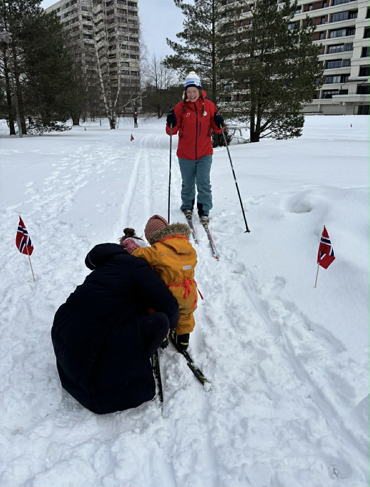 FORBILDER: Skiinstruktørene fra Skiforeningen gjorde en kjempegod jobb.