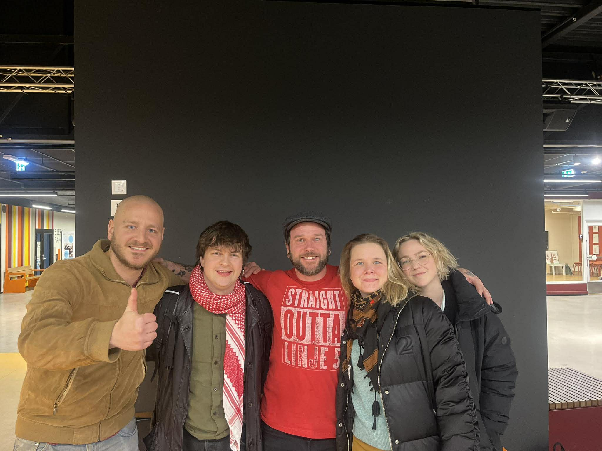 RØDT BJERKE I FOTOFORM: Jørgen Hamre Sveen, Albert Andersen Øydvin, Thomas Eliassen, Kristin Nyheim og Hanne Aune Kennedy.