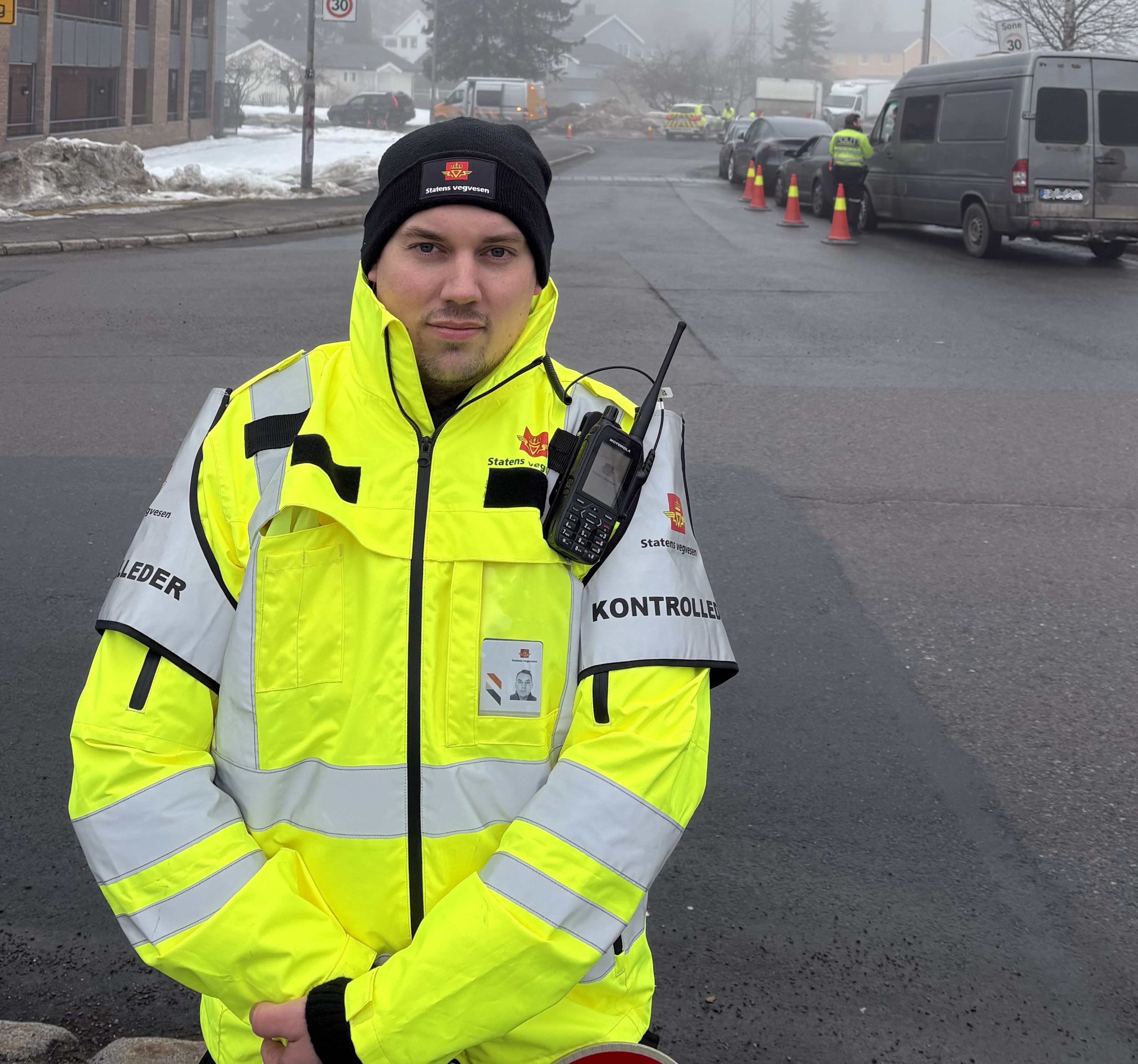 Kontrolleder Kim Andre Kaspersen. Foto: Statens Vegvesen.
