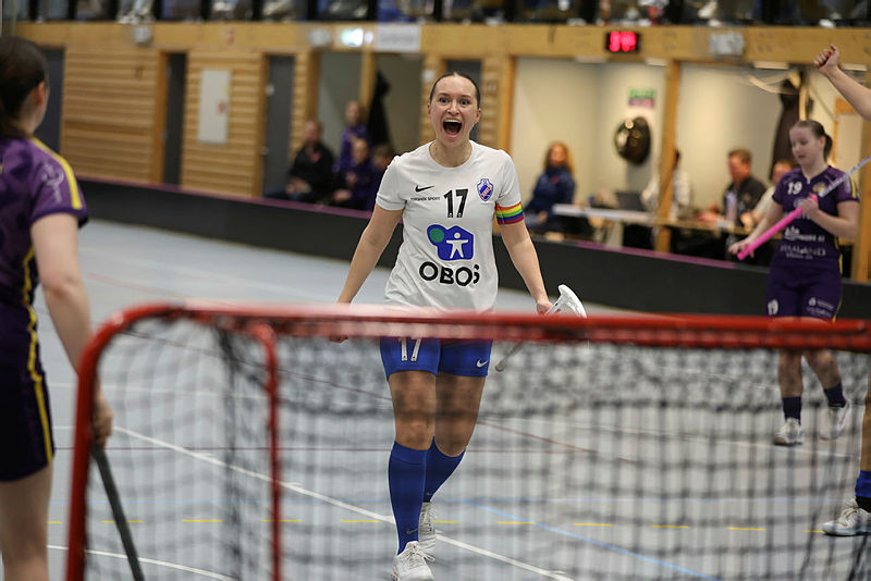 MÅLFEST: Grei ga seg ikke før de hadde notert seg for 26 kasser mot Stavanger i helga. Kaptein Martine Anderson Simonsen sto for fire av disse. (Arkivbilde)