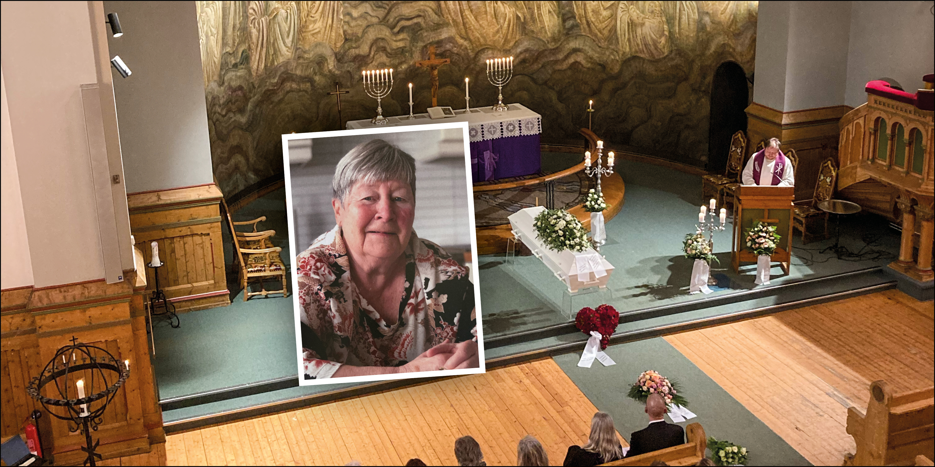 Grorud kirke var det naturlige stedet for bisettelsen av Ingebjørg Thorsø, ledet av prest Sindre Solberg Falch.