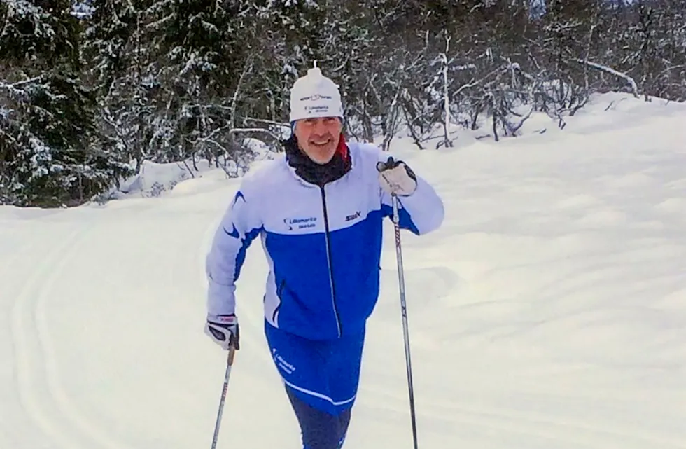 FRANK GRØNVOLD: I sitt rette element, skisporet.