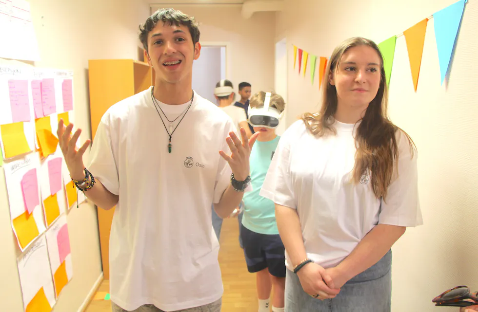 MEDVIRKNING: Samuel og Gabriela har vært sentrale i utviklingen av Unghuset på Økern, og har vært med på å forme tilbudet som nå skal være et samlingspunkt for ungdom i bydelen.