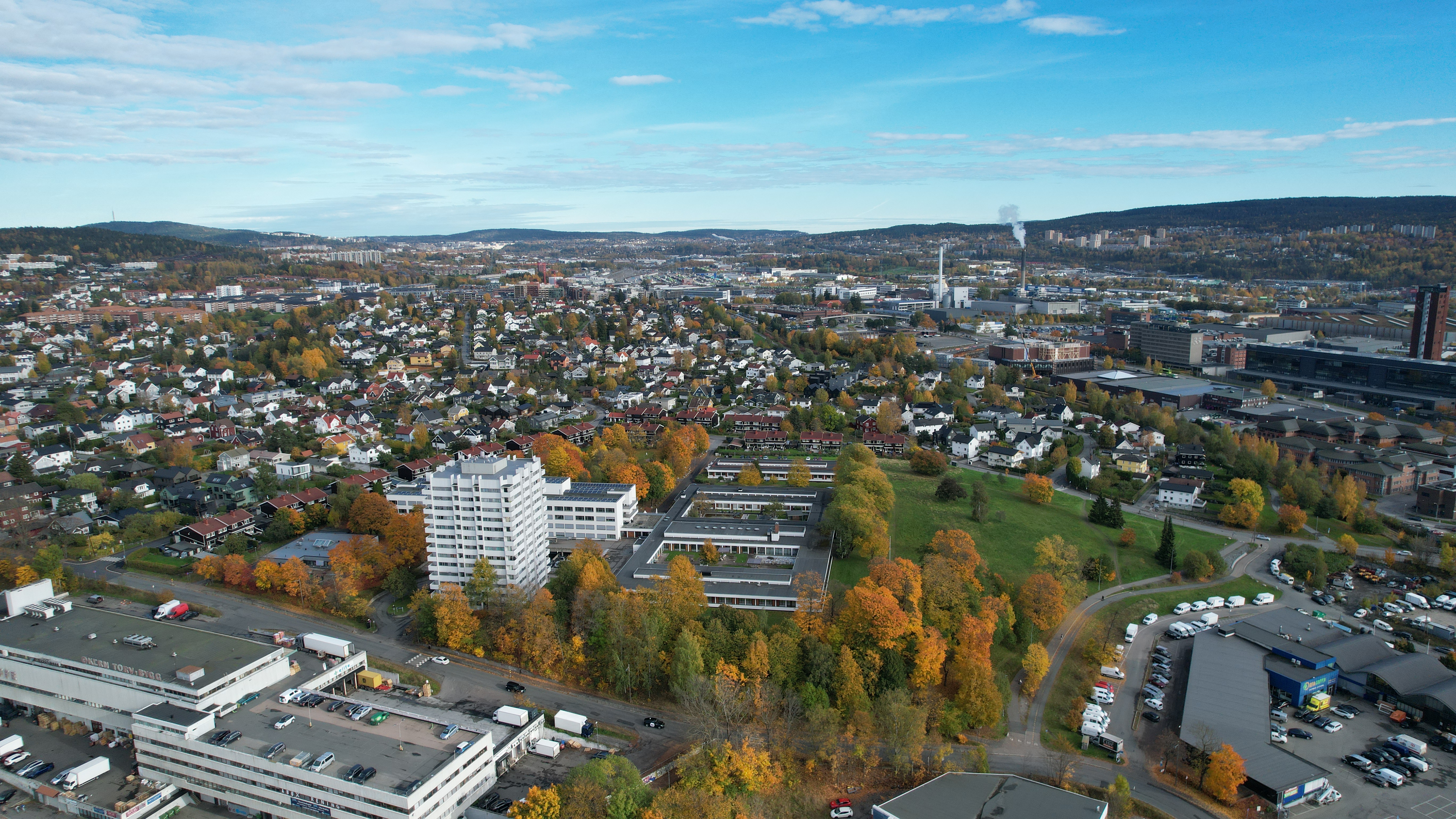 Dronefoto, Risløkka, Økern