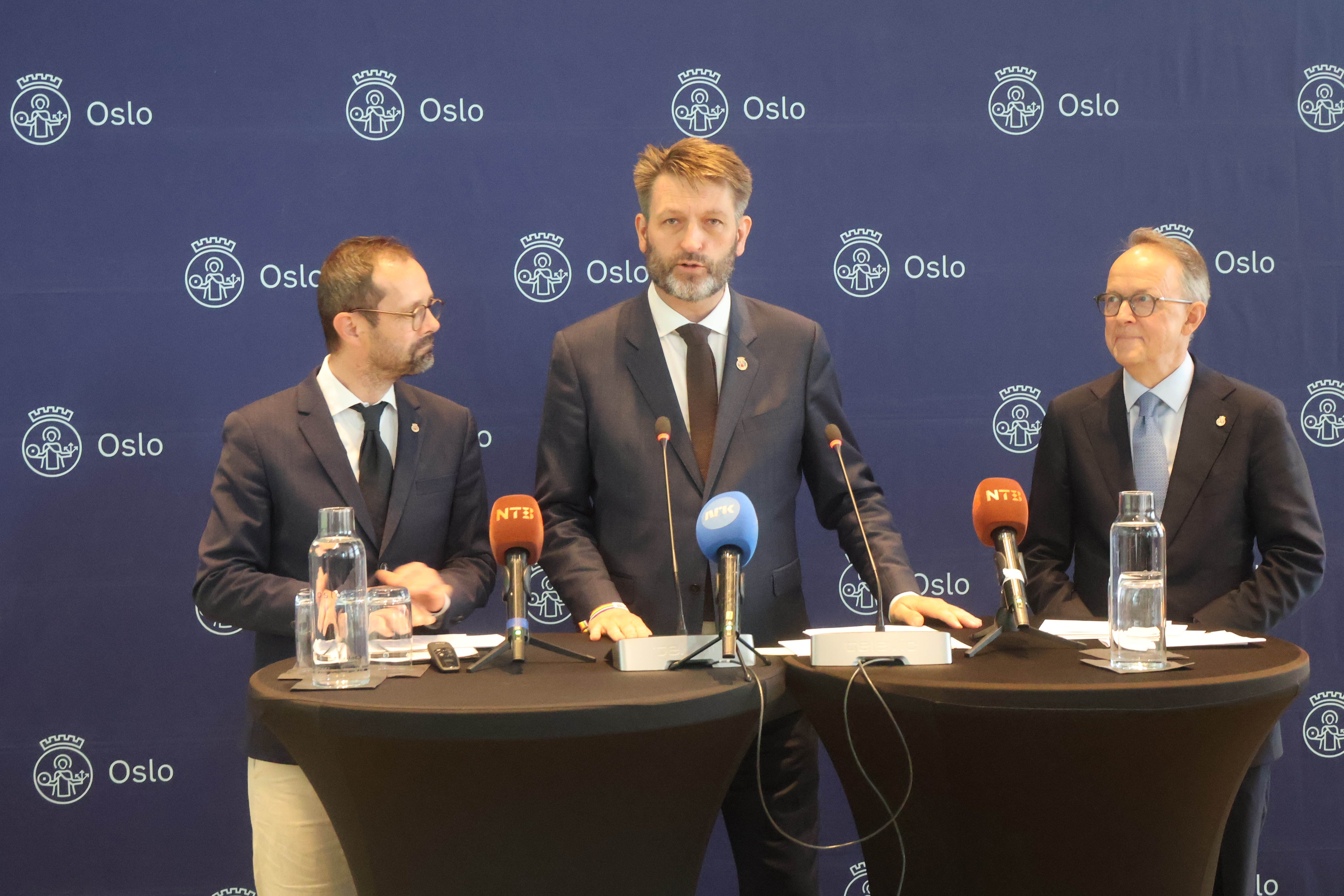 Finansbyråd Hallstein Bjercke (V)
Byrådsleder Eirik Lae Solberg (H)
Helsebyråd Oluf Ulseth (H).