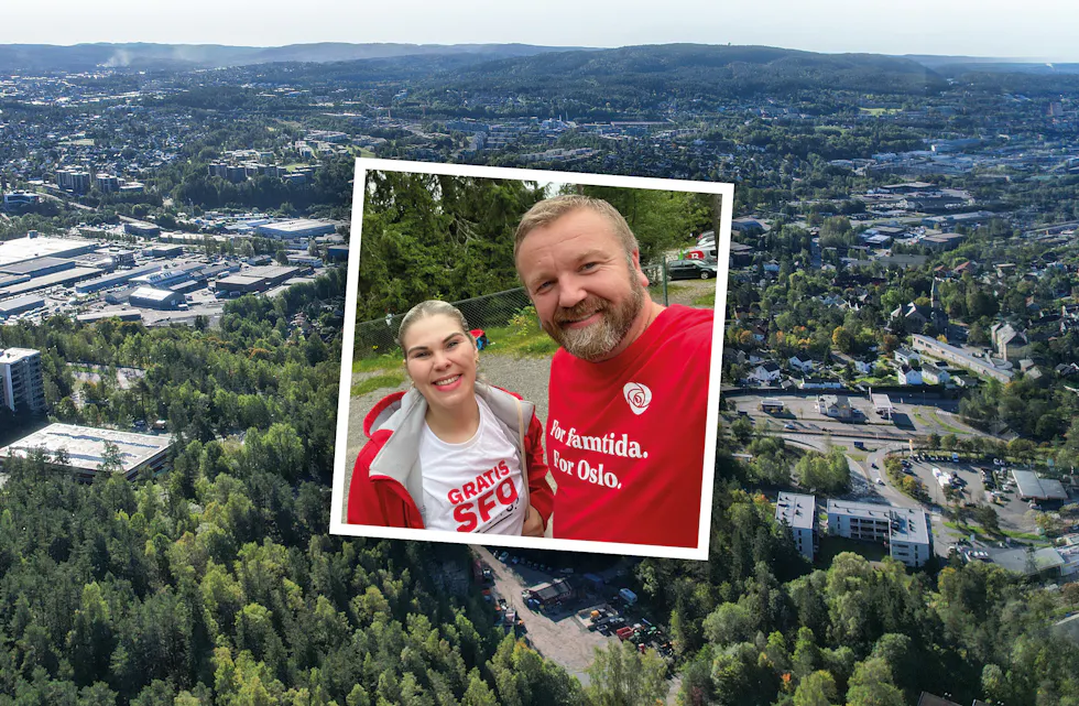 KLAR INNSTILLING: Anders Røberg-Larsen fra Grorud Arbeiderparti og Areli Moe Urtubia fra Grorud SV.