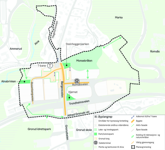 TRANSFORMASJONSOMRÅDE: Her planlegges det store endringer de kommende årene.